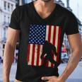 American Flag Gorilla Plus Size 4Th Of July Graphic Plus Size Shirt For Men Wome Men V-Neck Tshirt