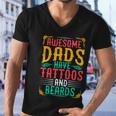 Awesome Dads Have Tattoos And Beards Best Dad Ever Fathers Day Graphic Design Printed Casual Daily Basic Men V-Neck Tshirt Awesome Dads Have Tattoos And Beards Best Dad Ever Fathers Day Graphic Design Printed Casual Daily Basic Men V-Neck Tshirt