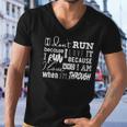 Awesome Quote For Runners &8211 Why I Run Men V-Neck Tshirt