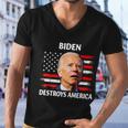 Biden Destroy American Joe Biden Confused Funny 4Th Of July Men V-Neck Tshirt