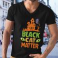 Black Cat Matter Halloween Quote Men V-Neck Tshirt