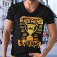 Black Father Black King V2 Men V-Neck Tshirt