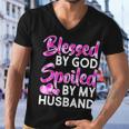 Blessed By God Spoiled By Husband Tshirt Men V-Neck Tshirt