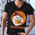 Booooks Halloween Boo Read Books Reading Men V-Neck Tshirt