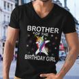 Brother Of The Birthday Girl Unicorn Dabbing Party Tshirt Men V-Neck Tshirt