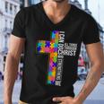 Can Do All Things Through Christ Autism Awareness Tshirt Men V-Neck Tshirt