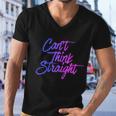 Cant Think Straight Funny Bisexual Bi Pride Flag Men V-Neck Tshirt