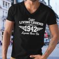 Certified Living Legend Since 1942 Legends Never Die 80Th Birthday Men V-Neck Tshirt