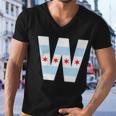 Chicago City Flag W Men V-Neck Tshirt