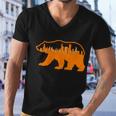 Chicago Skyline City Bear Men V-Neck Tshirt