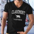 Claremont California Ca Vintage Distressed Sports Design Men V-Neck Tshirt