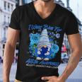 Cool I Wear Blue For Autism Awareness Accept Understand Love Flower Gnome Tshirt Men V-Neck Tshirt