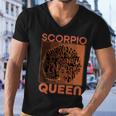 Cool Retro Scorpio Queen Afro Woman Men V-Neck Tshirt