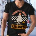 Creep It Real Retro Halloween Funny Ghost Skateboarding Men V-Neck Tshirt