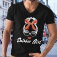 Cute October Girl Birthday Men V-Neck Tshirt