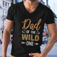 Dad Of The Wild One Toddler 1St Birthday Leopard Dad Boy Men V-Neck Tshirt