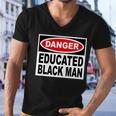 Danger Educated Black Man V2 Men V-Neck Tshirt