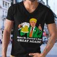 Donald Trump Make St Patricks Day Great Again Beer Drinking Men V-Neck Tshirt