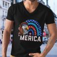 Eagle Mullet 4Th Of July Rainbow Usa American Flag Merica Gift V2 Men V-Neck Tshirt