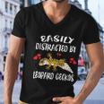 Easily Distracted Leopard Geckos Lizard Lover Gift Men V-Neck Tshirt