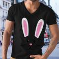 Easter Bunny Big Face Rabbit Tshirt Men V-Neck Tshirt