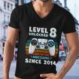 Eight 8Yr Bday Son Boy Funny Gamer 8Th 8 Years Old Birthday Men V-Neck Tshirt