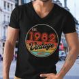 Est 1982 Vintage All Original Parts 40Th Birthday Emblem Men V-Neck Tshirt