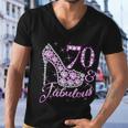 Fabulous & 70 Sparkly Shiny Heel 70Th Birthday Tshirt Men V-Neck Tshirt