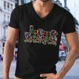 Festive Patten Jesus Name Above All Names Men V-Neck Tshirt