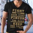 Fight The Good Fight Christian Faith Men V-Neck Tshirt