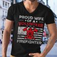 Firefighter Proud Wife Of A Volunteer Firefighter Fire Wife Men V-Neck Tshirt