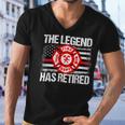 Firefighter The Legend Has Retired Firefighter Retirement Party Men V-Neck Tshirt