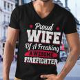 Firefighter Volunteer Fireman Firefighter Wife V3 Men V-Neck Tshirt