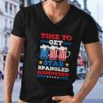 Funny 4Th Of July Time To Get Star Spangled Hammered Men V-Neck Tshirt