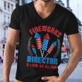 Funny Fireworks Director For Independence Day On 4Th Of July Men V-Neck Tshirt