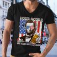 Funny Four Score And Seven Beers Ago Abe Lincoln Men V-Neck Tshirt