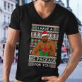 Funny I Have A Big Package For You Ugly Christmas Sweater Tshirt Men V-Neck Tshirt