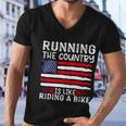 Funny Sarcastic Running The Country Is Like Riding A Bike Men V-Neck Tshirt