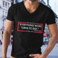 Funny Trump Everything Woke Turns To Shit Men V-Neck Tshirt