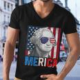 George Washington 4Th Of July Merica Men Women American Flag Men V-Neck Tshirt