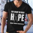 Go Gray In May Hope Brain Tumor Awareness Cute Gift Graphic Design Printed Casual Daily Basic Men V-Neck Tshirt