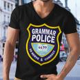 Grammar Police Badge Tshirt Men V-Neck Tshirt