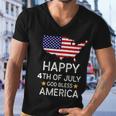 Happy 4Th Of July Independence Day God Bless America Gift Men V-Neck Tshirt
