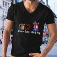 Happy Peace Love 4Th Of July Sublimation Men V-Neck Tshirt