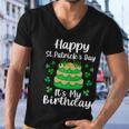 Happy St Patricks Day Its My Birthday Shamrock Irish Men V-Neck Tshirt