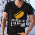 Hot Dog Eating Champion Fast Food Men V-Neck Tshirt