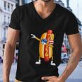 Hot Dog July 4Th Funny Dabbing Hotdog Men V-Neck Tshirt