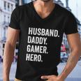 Husband Dad Father Gamer Funny Gaming Men V-Neck Tshirt