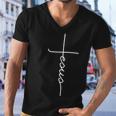 Jesus Christ Faith Christian Cross Logo Tshirt Men V-Neck Tshirt