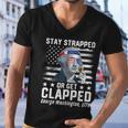 July George Washington 1776 Tee Stay Strapped Or Get Clapped Men V-Neck Tshirt